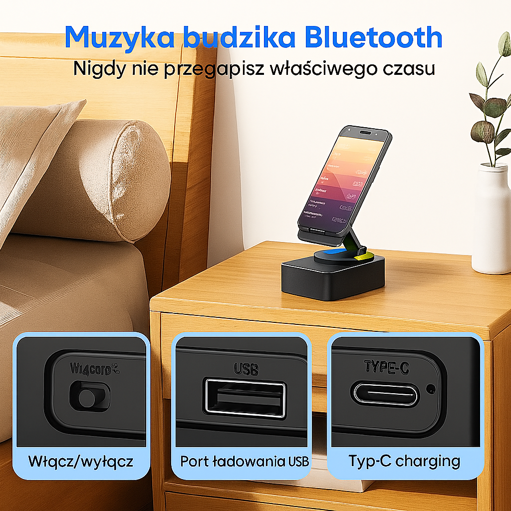 5-w-1 Głośnik Bluetooth i Uchwyt na Telefon