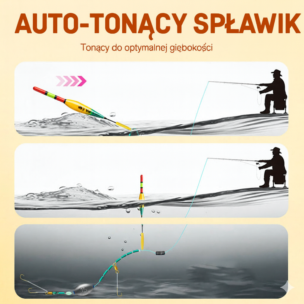 Gotowa żyłka wędkarska (100 m) z spławikiem
