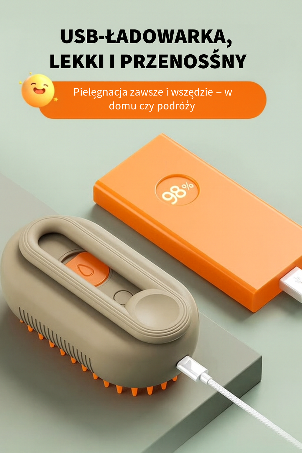 Parowy grzebień dla zwierząt