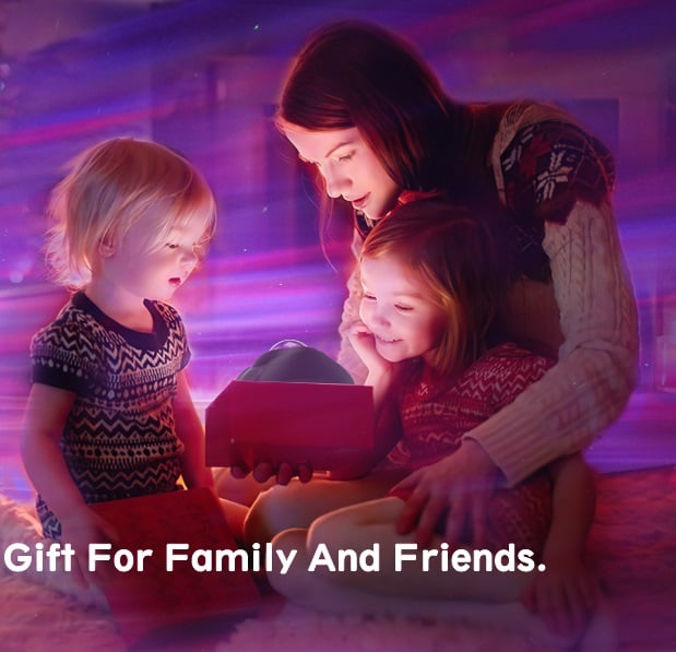 Projektor 2w1: Zorza polarna i rozgwieżdżone niebo