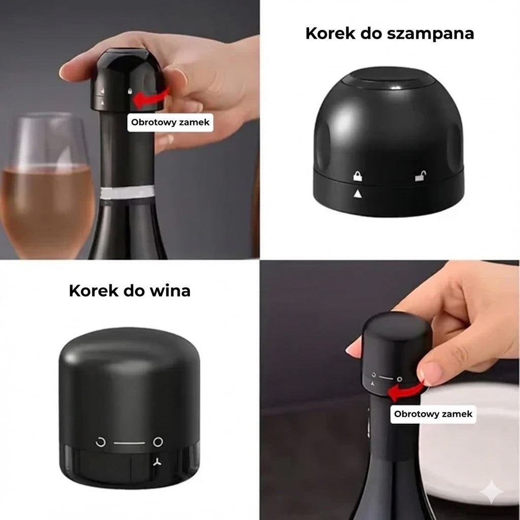 Korek próżniowy z pompką – dłuższa świeżość wina