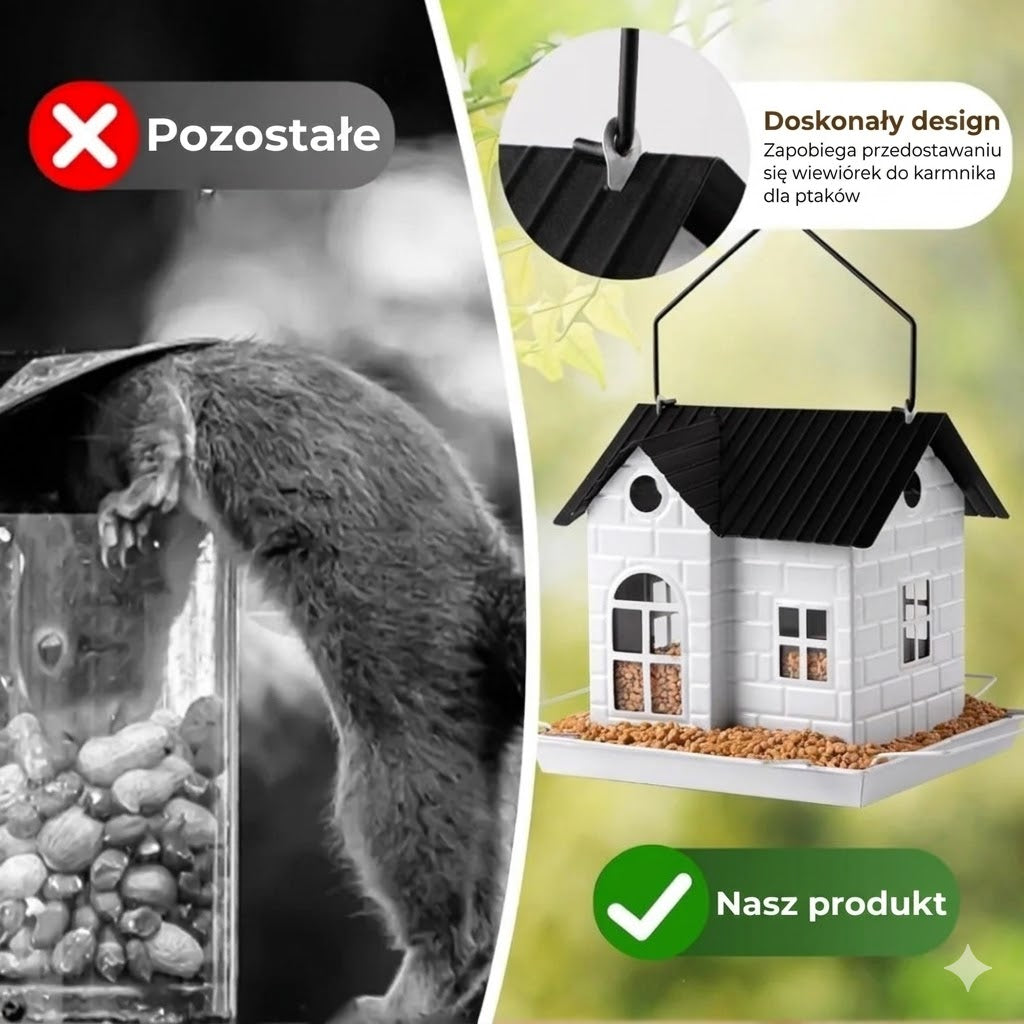 🕊️ Domek dla ptaków zasilany energią słoneczną – automatyczne oświetlenie