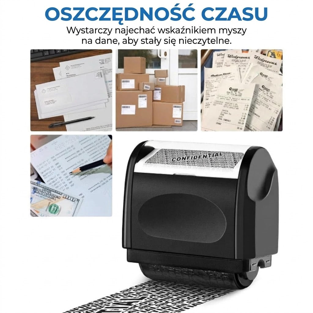 Pieczątka rolkowa do ochrony prywatności