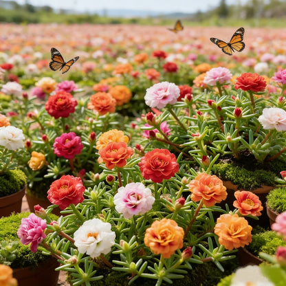 🌸Mieszanka nasion róży mchowej (1000 nasion) – 🌿Portulaka/Róża słoneczna