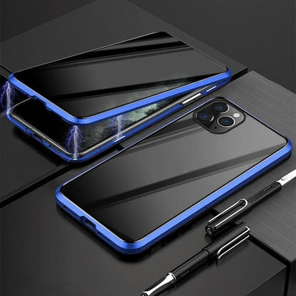 Magnetyczne etui prywatności do iPhone – Ochrona 360° – Szkło hartowane z filtrem prywatności – Dwustronna ochrona przeciwwstrząsowa