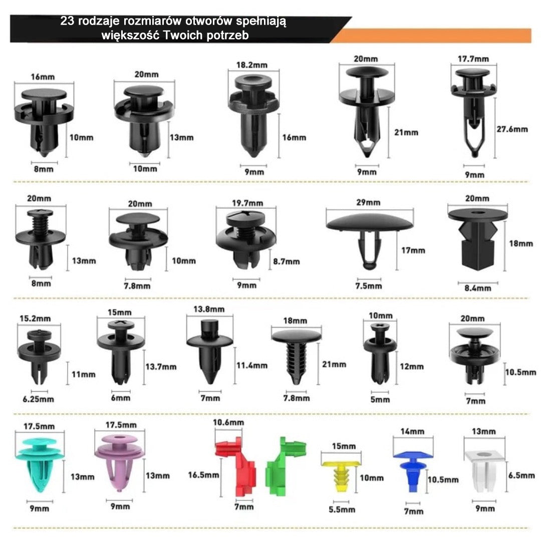 725-częściowy zestaw mocowań samochodowych