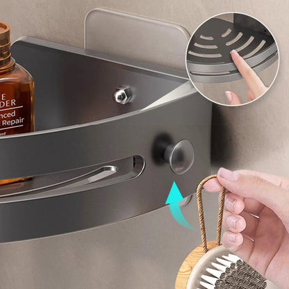 Narożna półka prysznicowa bez wiercenia