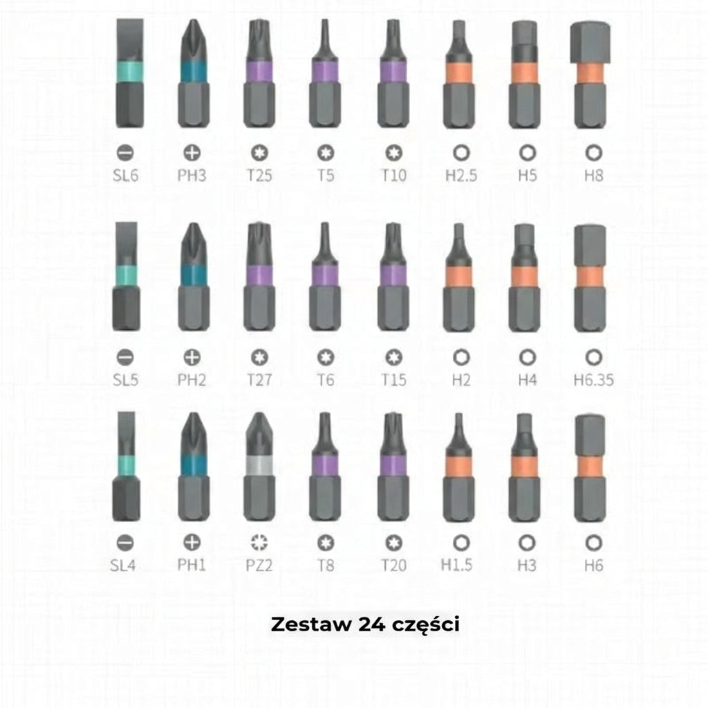 Zestaw małych wkrętaków 24 w 1