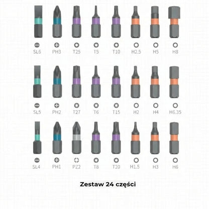 Zestaw małych wkrętaków 24 w 1