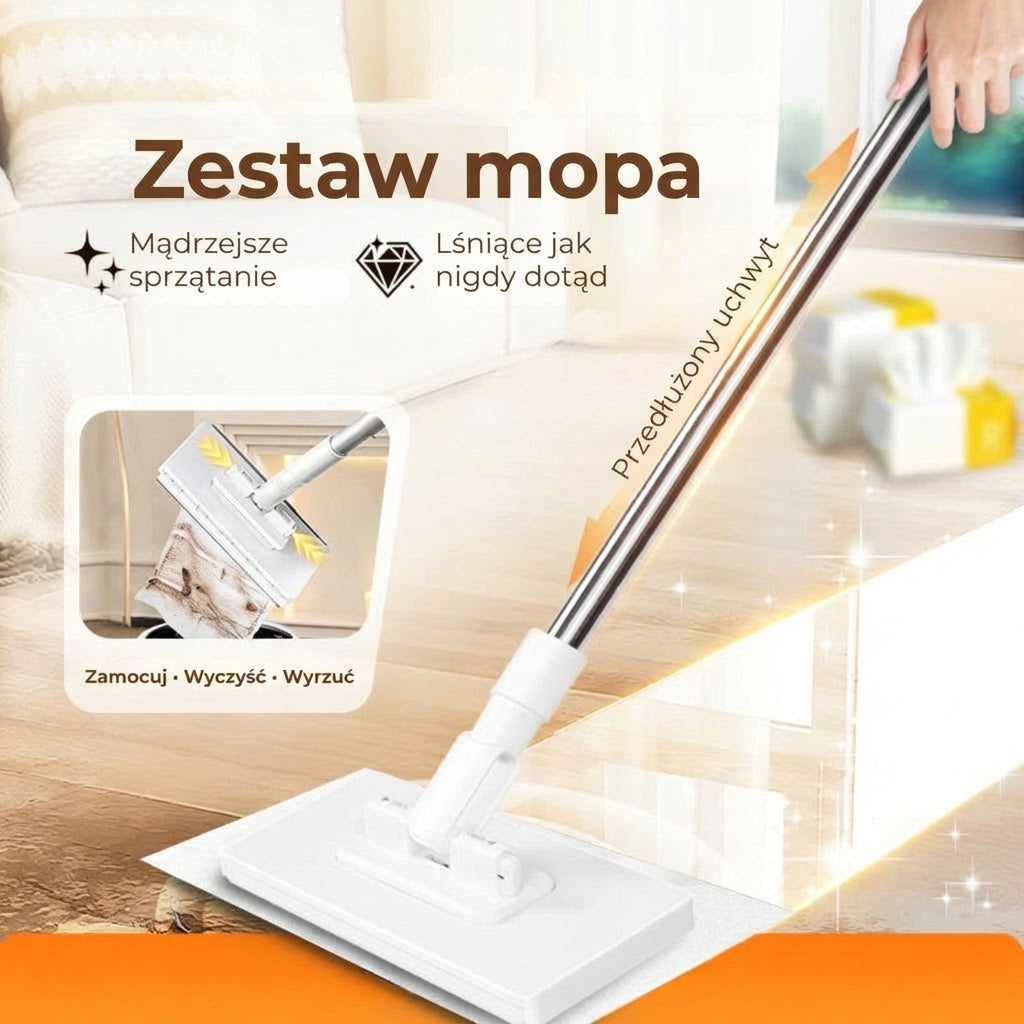Zestaw mopa zaciskowego z mechanizmem dociskowym