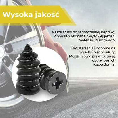 🔩 Zestaw 60 gwoździ do naprawy opon, dwa rozmiary