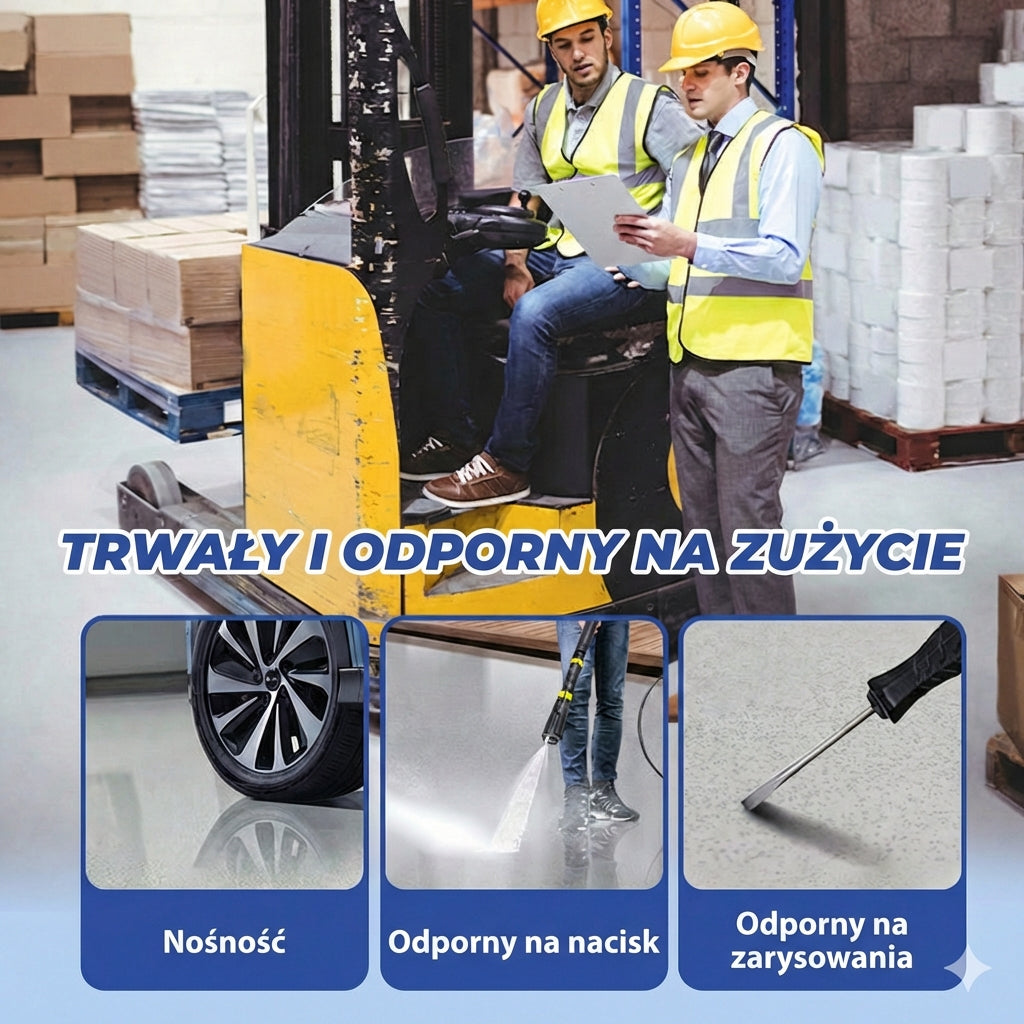 Epoksydowa podłoga z efektem marmuru – zestaw wysokopołyskowej powłoki podłogowej (odporna na zarysowania i wodę)
