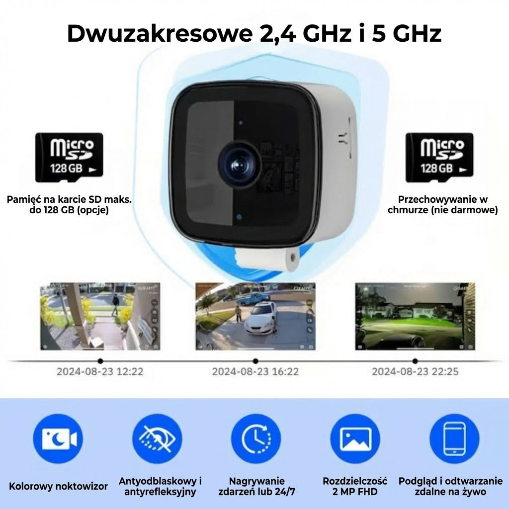 [Kamera bezpieczeństwa WiFi w jakości 2K Ultra HD]