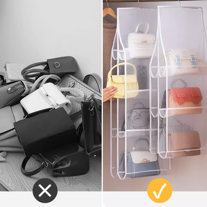 Wiszący organizer na torebki (odporny na kurz)