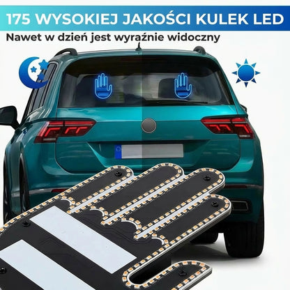 Świecąca lampka samochodowa w kształcie dłoni