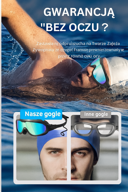 Okulary do pływania z funkcją Anti-Lek z zatyczkami do uszu