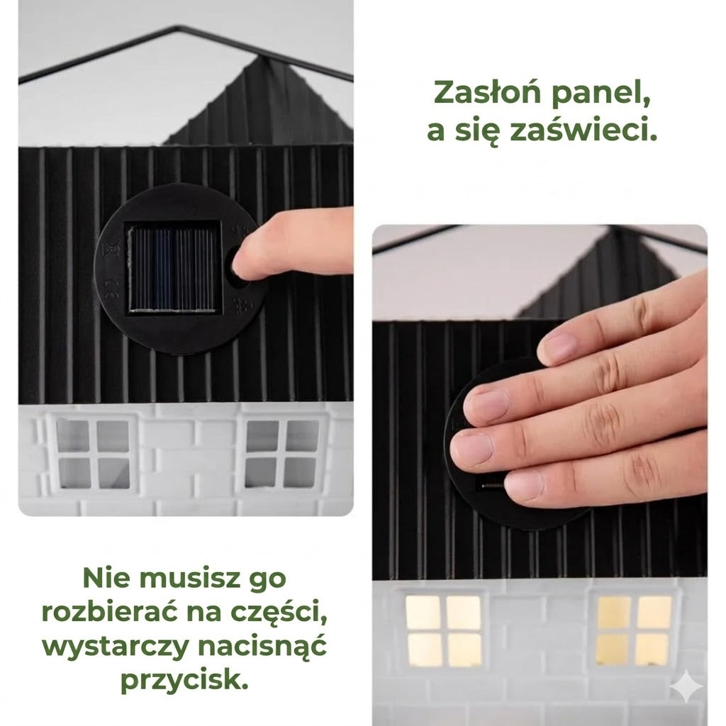 🕊️ Domek dla ptaków zasilany energią słoneczną – automatyczne oświetlenie