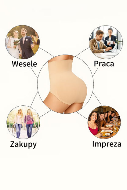 Shapewear Slip | Korekcja brzucha i wysoki stan – 1 zestaw (4 sztuki)