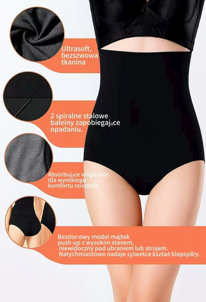 Shapewear Slip | Korekcja brzucha i wysoki stan – 1 zestaw (4 sztuki)