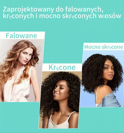 Udoskonalony grzebień do podkreślania loków – dla sprężystych i pozbawionych puszenia się włosów