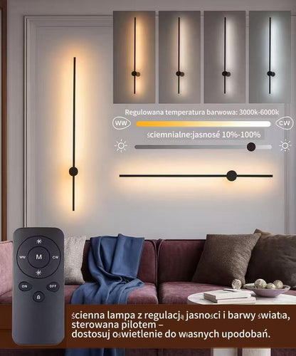 Bezprzewodowa lampa ścienna o nowoczesnym designie