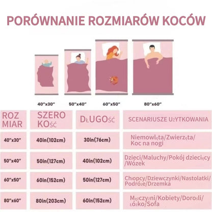 Miękki koc polarowy w stylu horror