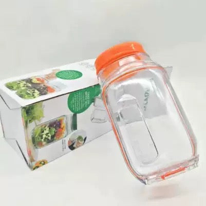 Przenośny pojemnik na sałatkę – szczelny lunchbox z przegródkami i pojemnikiem na sos (można myć w zmywarce)
