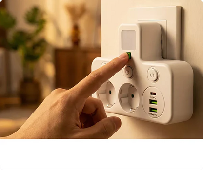 Wieloportowy adapter gniazda zasilania UE