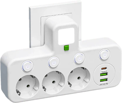 Wieloportowy adapter gniazda zasilania UE