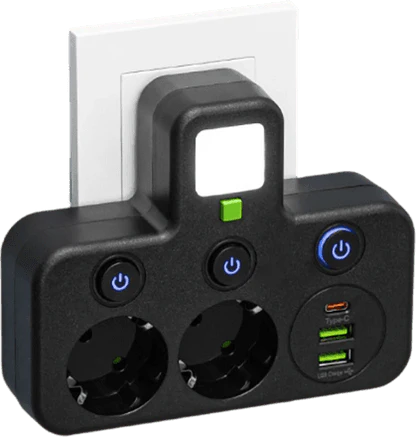 Wieloportowy adapter gniazda zasilania UE