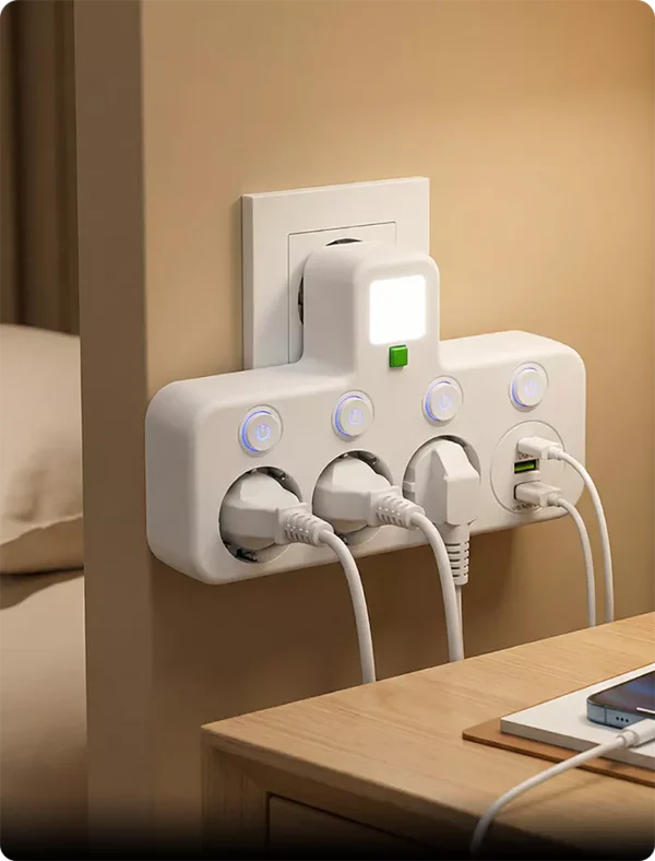 Wieloportowy adapter gniazda zasilania UE