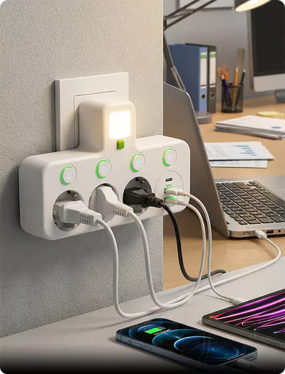 Wieloportowy adapter gniazda zasilania UE