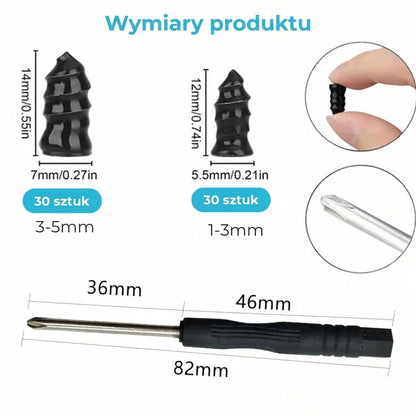 🔩 Zestaw 60 gwoździ do naprawy opon, dwa rozmiary