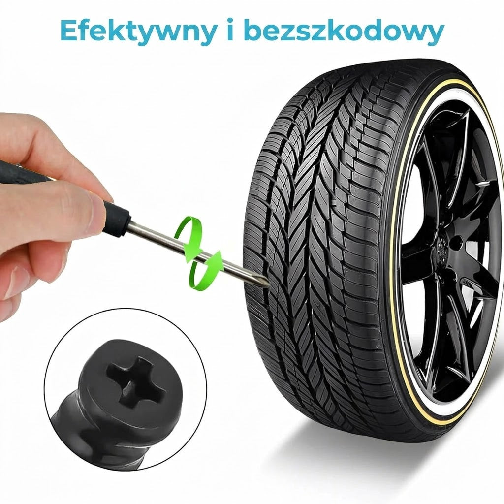 🔩 Zestaw 60 gwoździ do naprawy opon, dwa rozmiary
