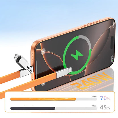 Supermocny kabel USB-C 240W – obrotowa końcówka 360°