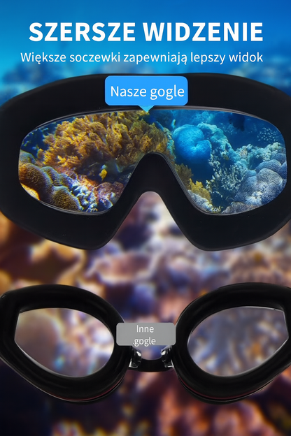 Okulary do pływania z funkcją Anti-Lek z zatyczkami do uszu