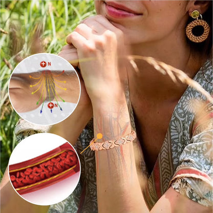 Miedziana bransoletka w kwiaty