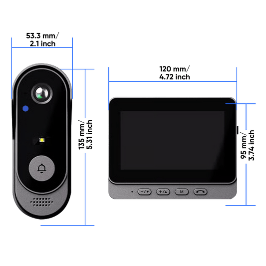 Wideodomofon z wewnętrznym ekranem (monitor) – bezprzewodowy domofon z kamerą