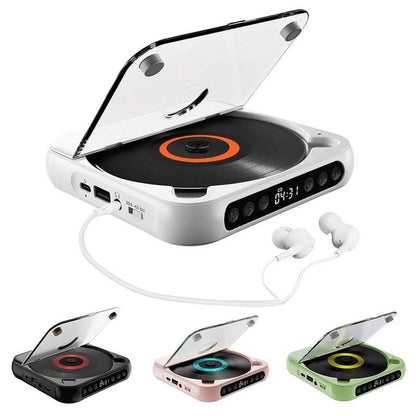 Przenośny odtwarzacz CD z Bluetooth – akumulatorowy Discman do samochodu i w podróż (Anti-Shock)