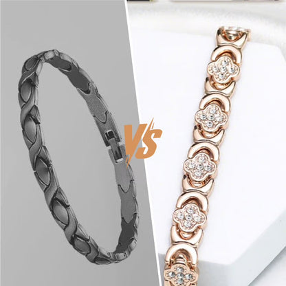 Miedziana bransoletka w kwiaty