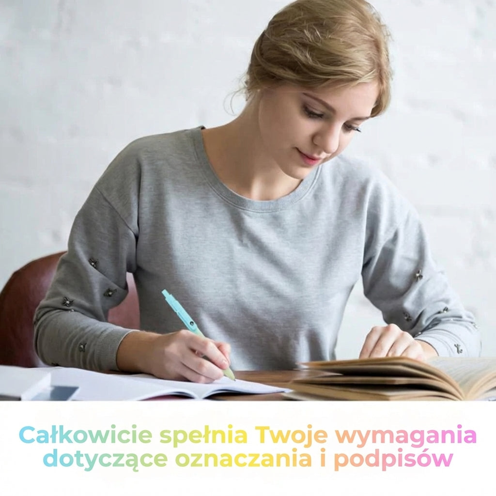Luksusowy zestaw długopisów żelowych (5 szt.) – Estetyczny gradientowy design – Szybkoschnący tusz 0,5 mm