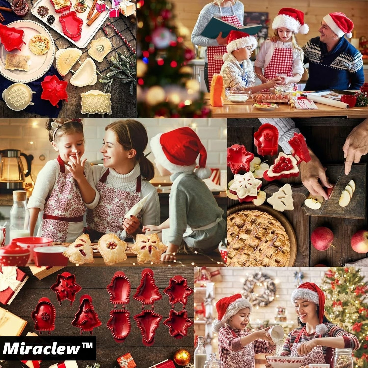 Zestaw [9] mini foremek do ciast na świąteczne wypieki