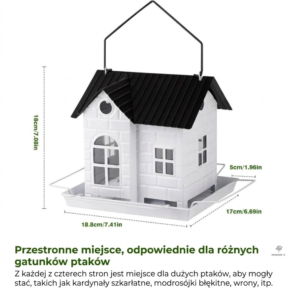 🕊️ Domek dla ptaków zasilany energią słoneczną – automatyczne oświetlenie