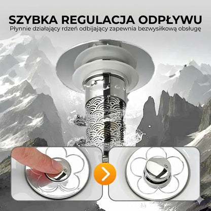 Uniwersalny wyskakujący korek do umywalki