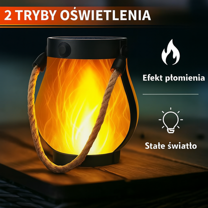 Latarnia solarna z tańczącym płomieniem