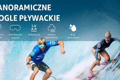 Okulary do pływania z funkcją Anti-Lek z zatyczkami do uszu