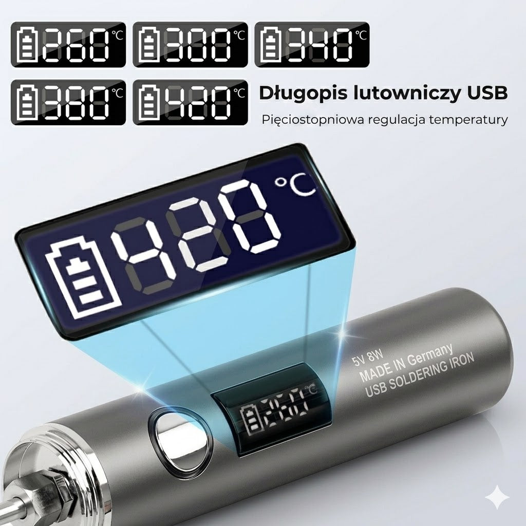 Lutownica ładowana przez USB