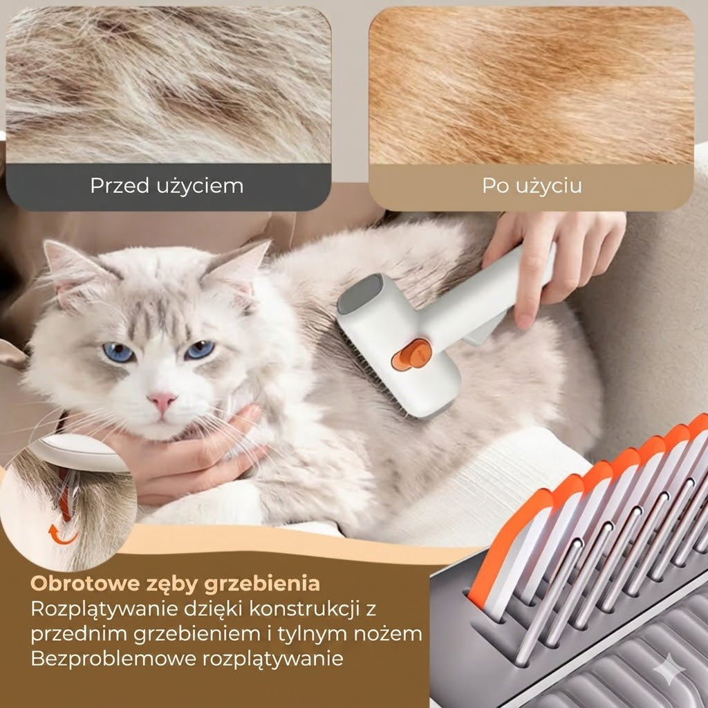 Dwufunkcyjna szczotka dla zwierząt