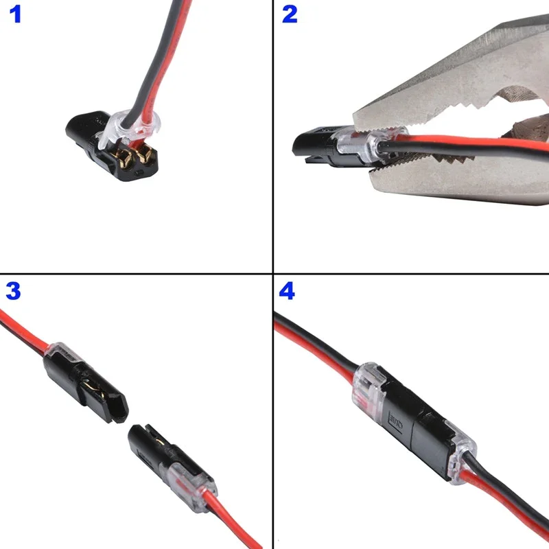 [20 szt.] Szybkozłączki z blokadą – Złącze wtykowe 2-biegunowe
