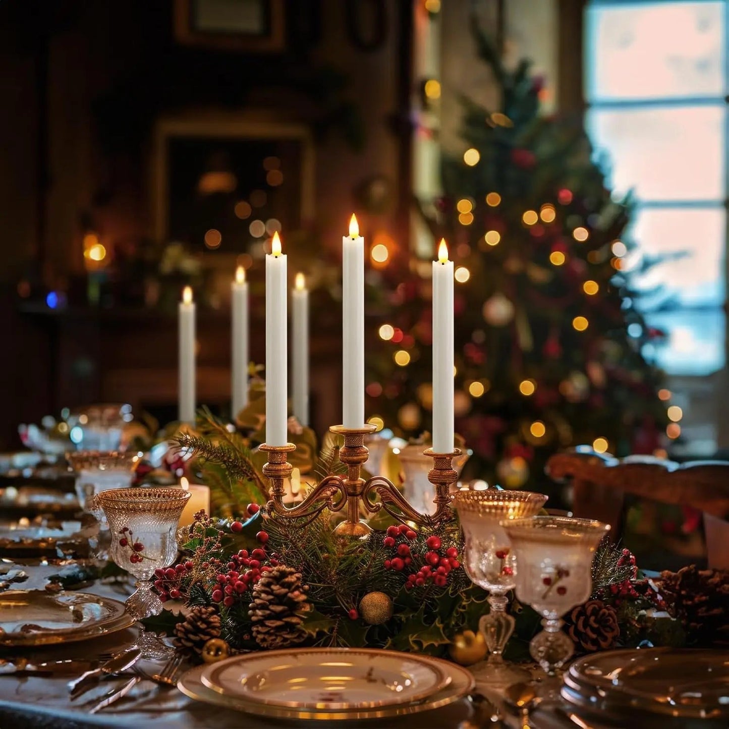 Nastrojowa, ładowalna świeca LED z pilotem i timerem